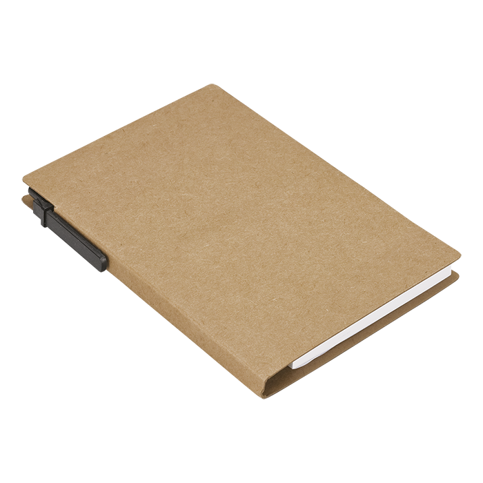 Recycled Notebook with Pen and Flags - Natural