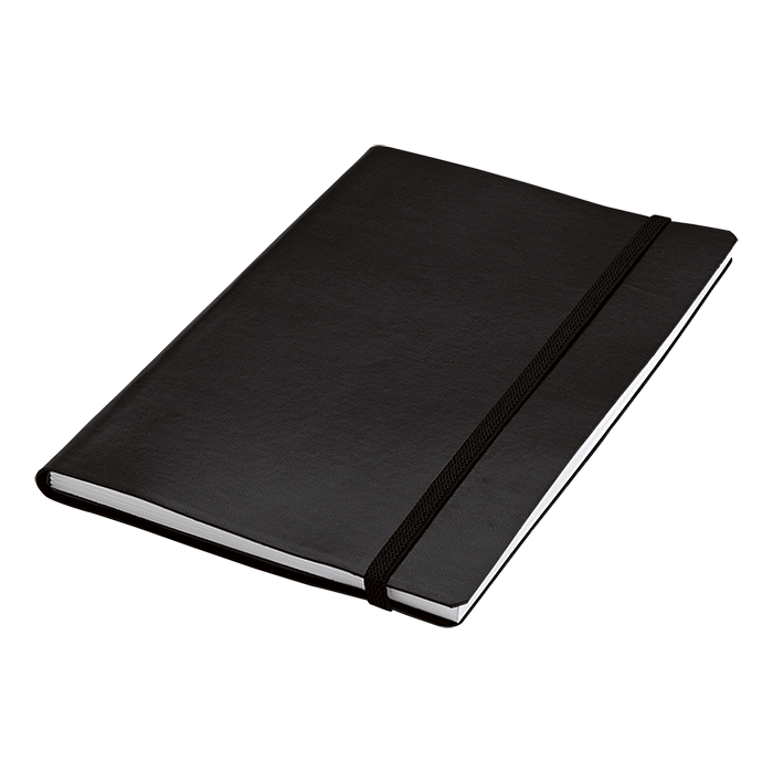 A5 Journal with Elastic Band Closure 80 Pages - Black