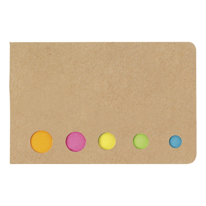 Holder with Sticky Notes - Brown