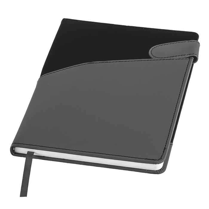 Diagonal Design A5 Notebook - Grey