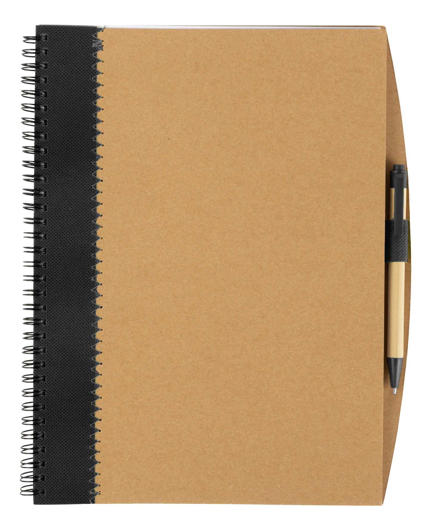 Recycled Cardboard Notebook With Pen - Black