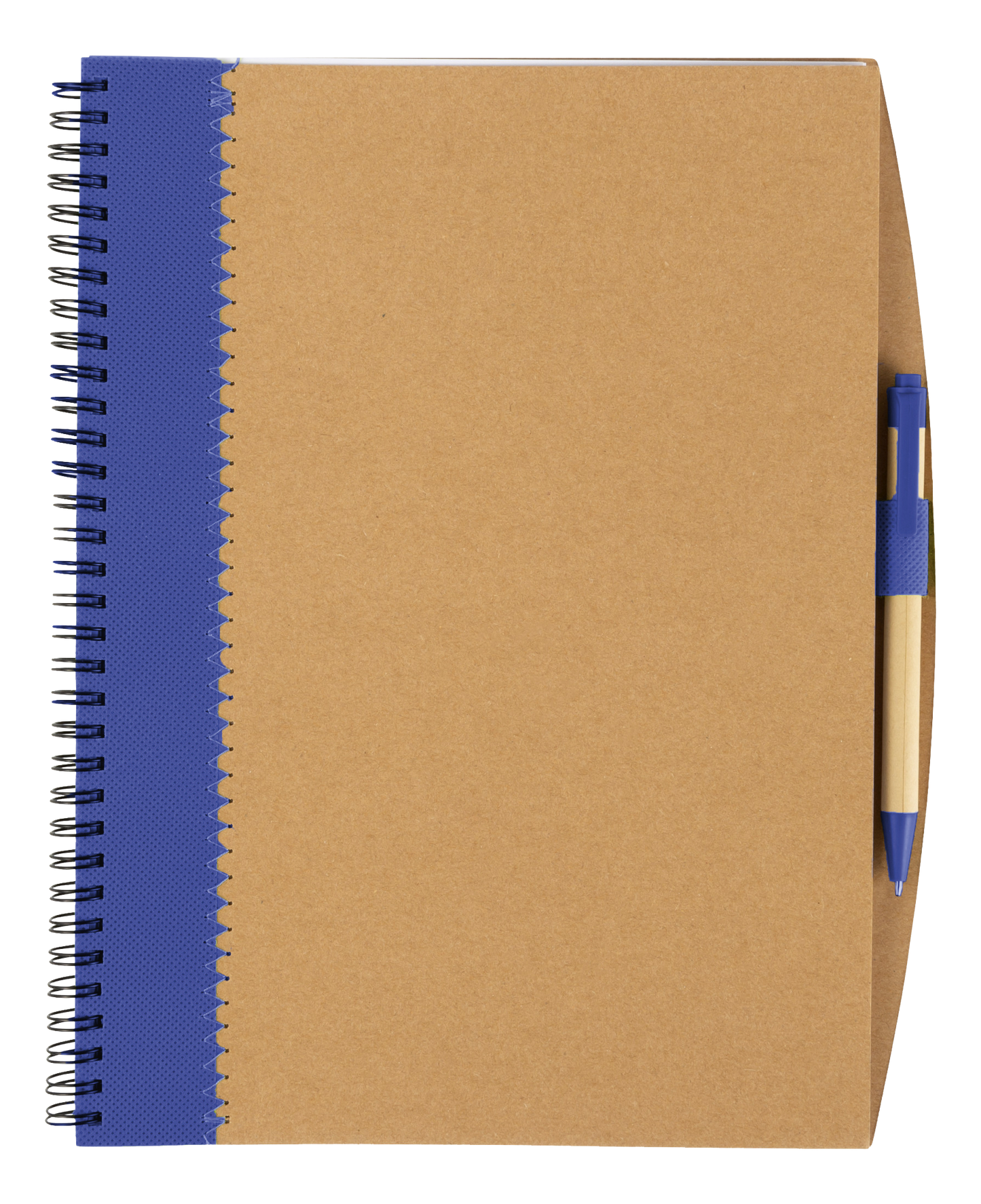 Recycled Cardboard Notebook With Pen - Blue