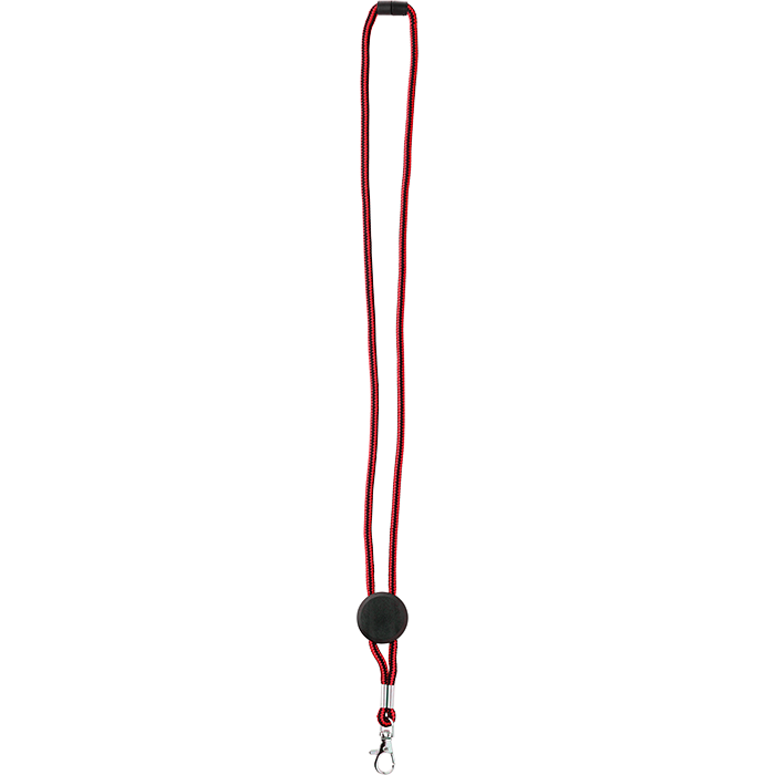Nylon Lanyard with Metal Hook - Red