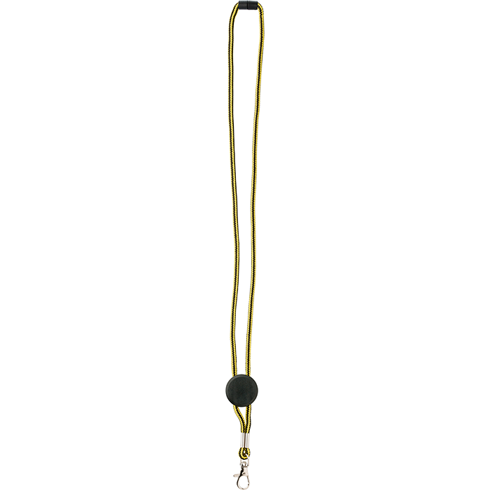 Nylon Lanyard with Metal Hook - Yellow