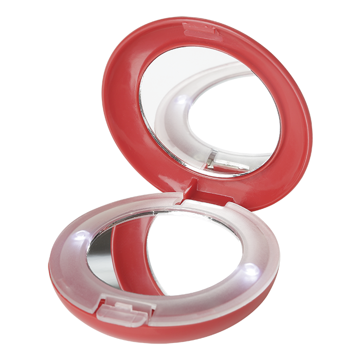 Mirror with 2 LED Light - Red