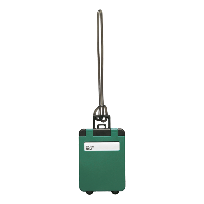Suitcase Shaped Luggage Tag - Green