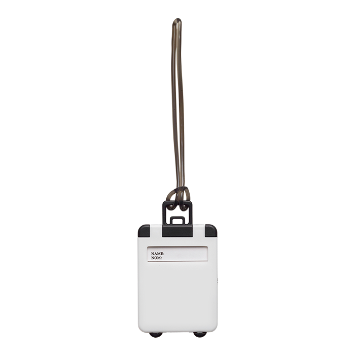 Suitcase Shaped Luggage Tag - White