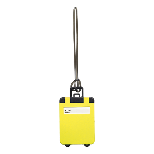 Suitcase Shaped Luggage Tag - Yellow