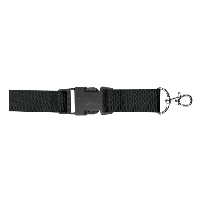 Lanyard with Safety Release Clip - Black