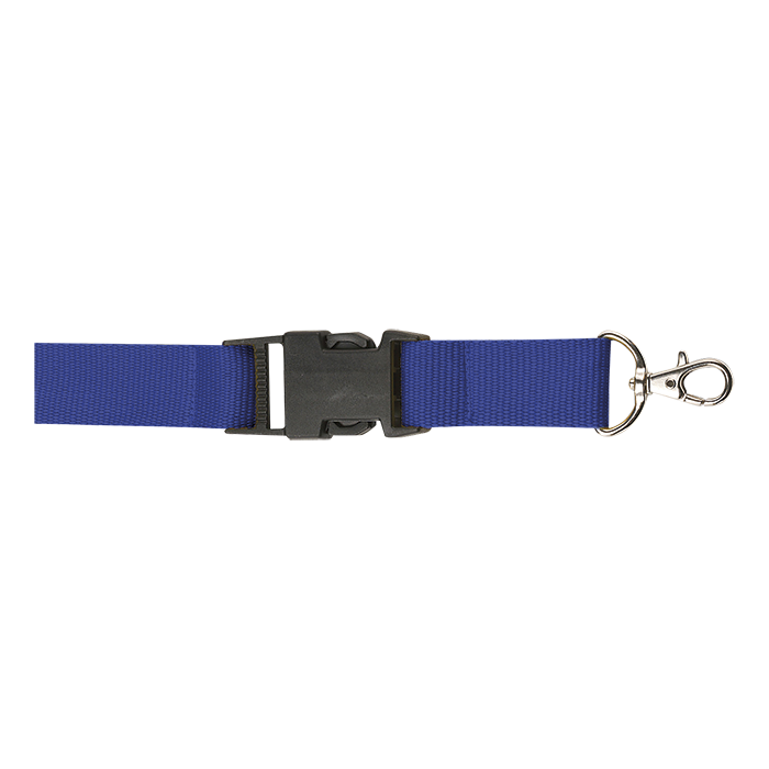 Lanyard with Safety Release Clip - Cobalt