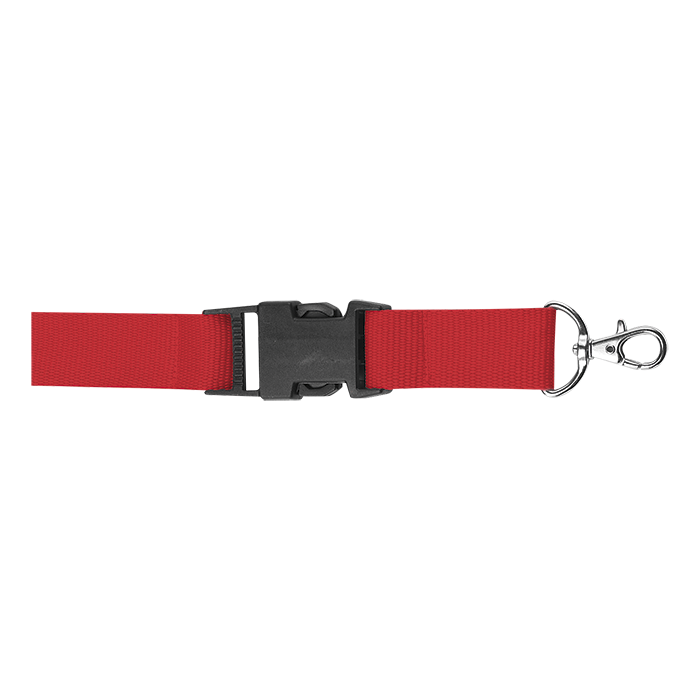 Lanyard with Safety Release Clip - Red