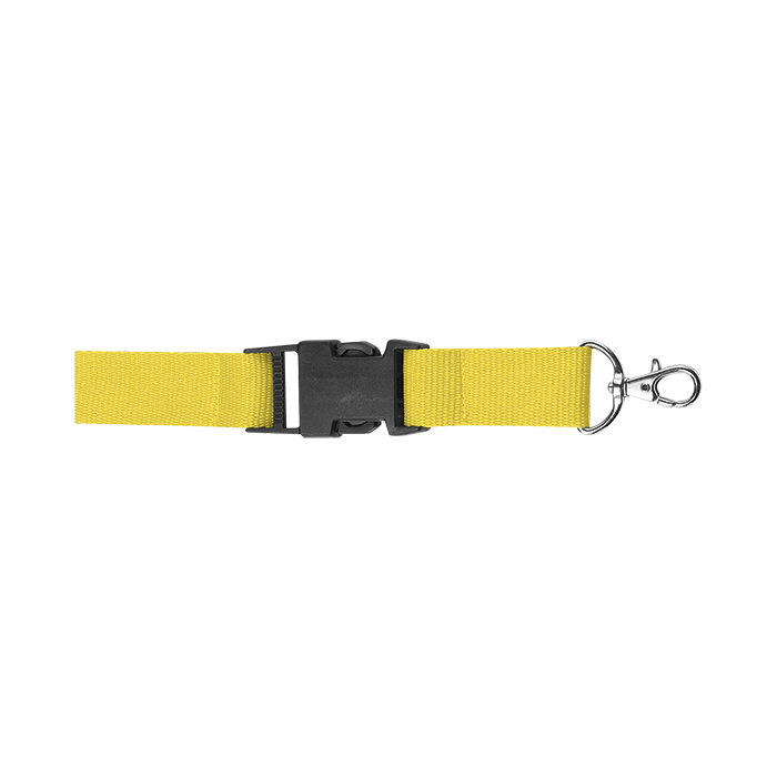 Lanyard with Safety Release Clip - Yellow
