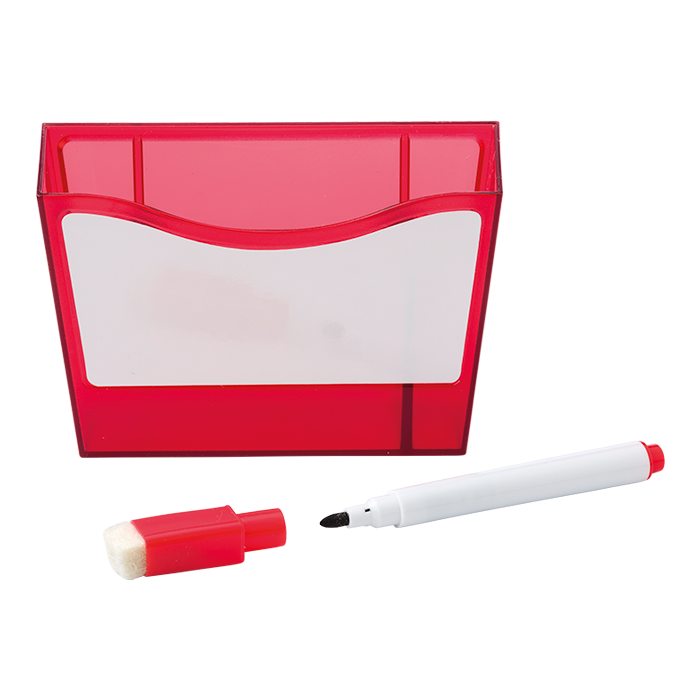 Fridge Magnet with White Board and Marker - Red