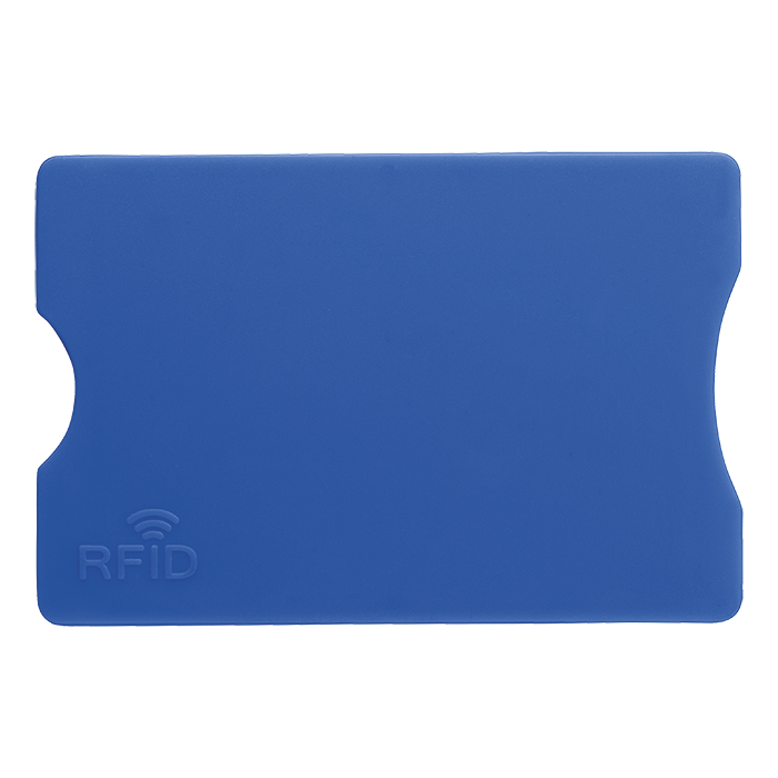 Plastic Card Holder with RFID Protection - Cobalt