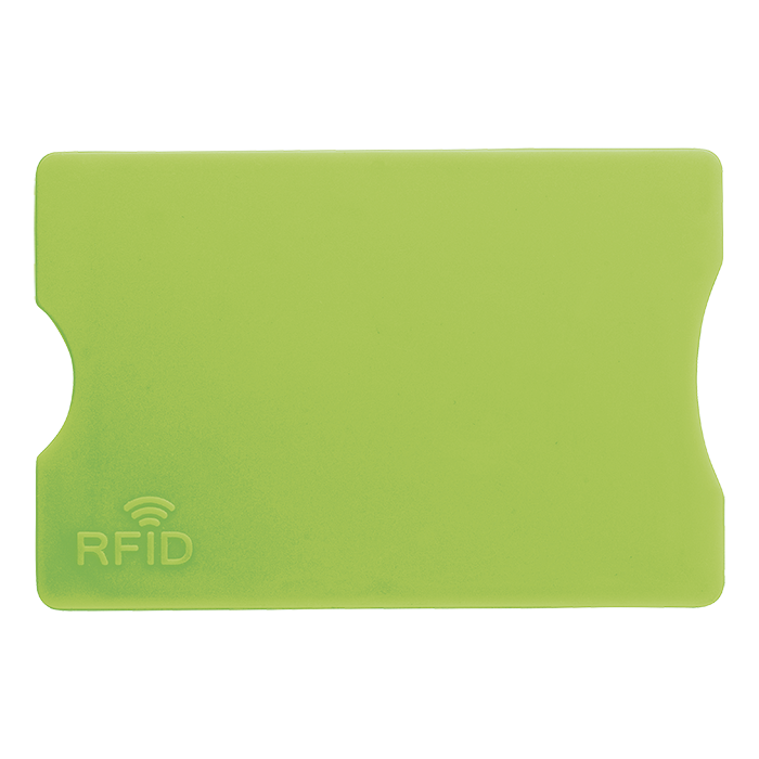 Plastic Card Holder with RFID Protection - Light Green