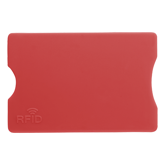 Plastic Card Holder with RFID Protection - Red