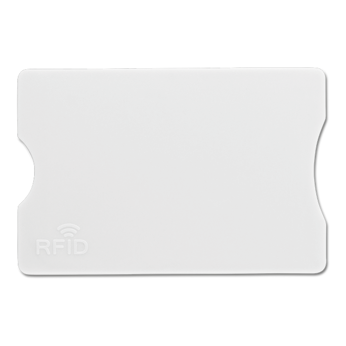 Plastic Card Holder with RFID Protection - White