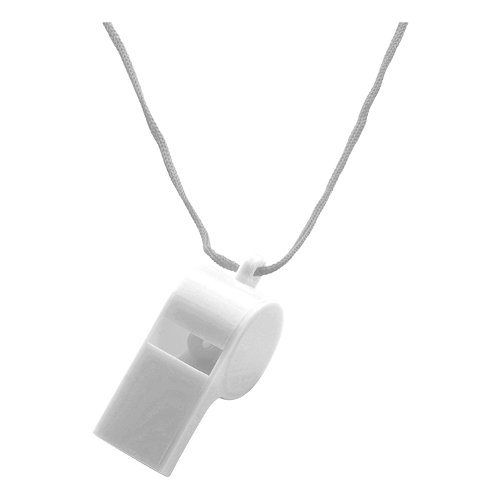 Plastic Whistle - White