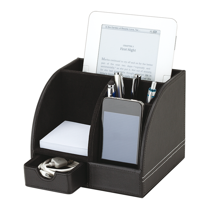 Executive Desk Box with Memo Pad - Black