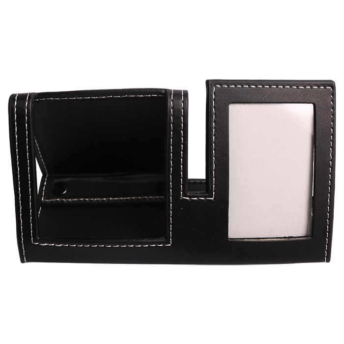 Small Leatherette Photo Frame - Black