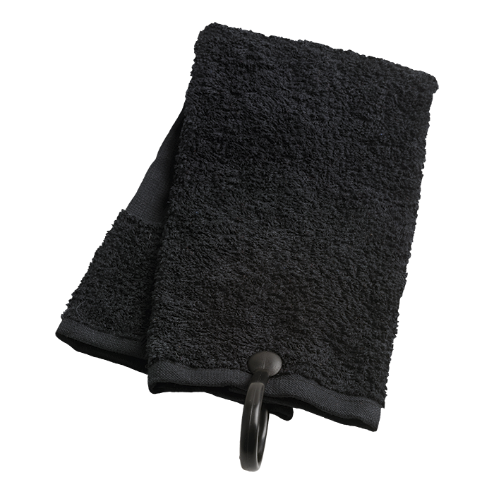100% Cotton Golf Towel - Black