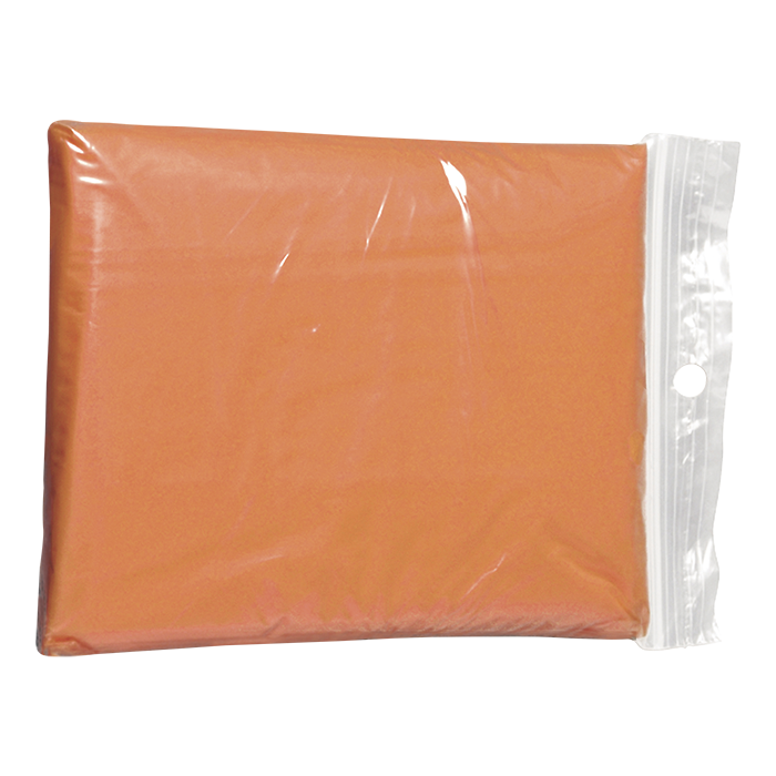 Translucent PVC Poncho - Orange
