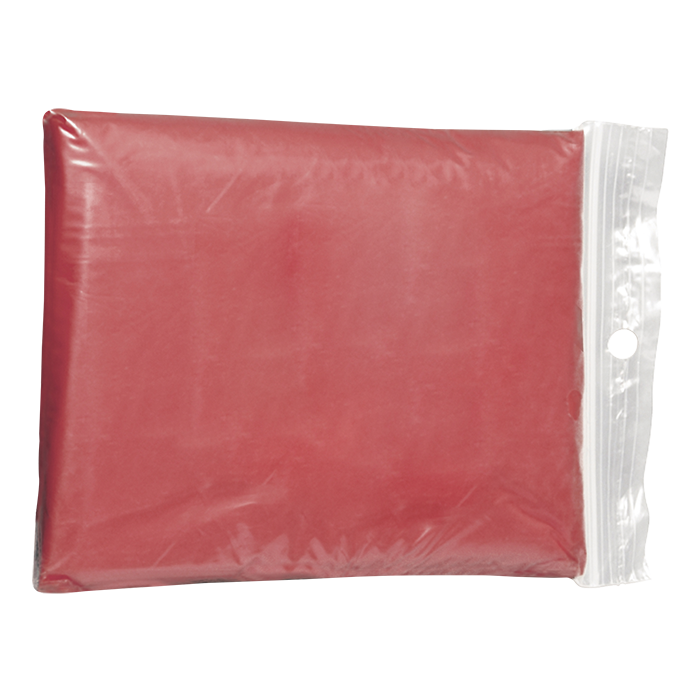 Translucent PVC Poncho - Red
