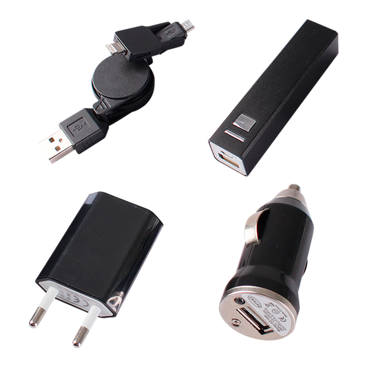 4 Piece Tech Set In Gift Box - Black