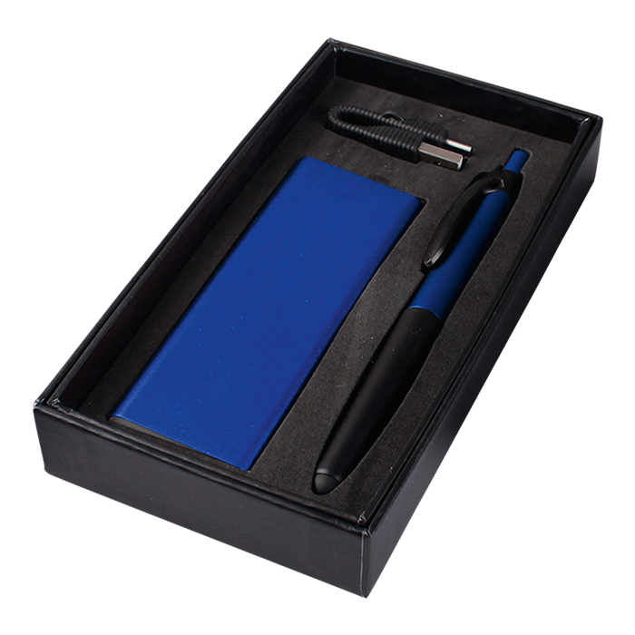 Powerbank and Stylus Pen Gift Set - Blue