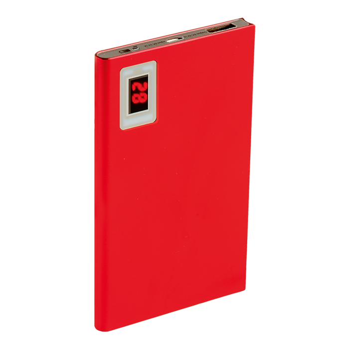 Powerbank with Battery Indicator 4000 mAh - Red