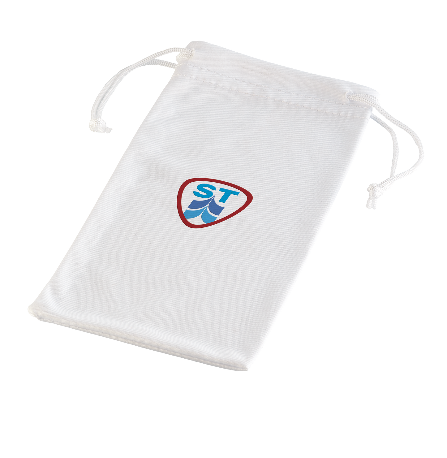 Foldable Headphones in Fabric Bag - White