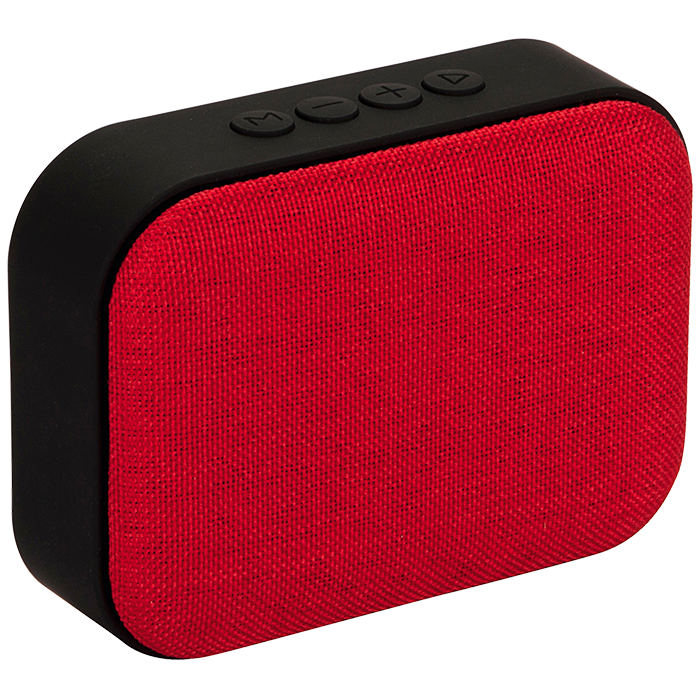 Melange Fabric Bluetooth Speaker - Red