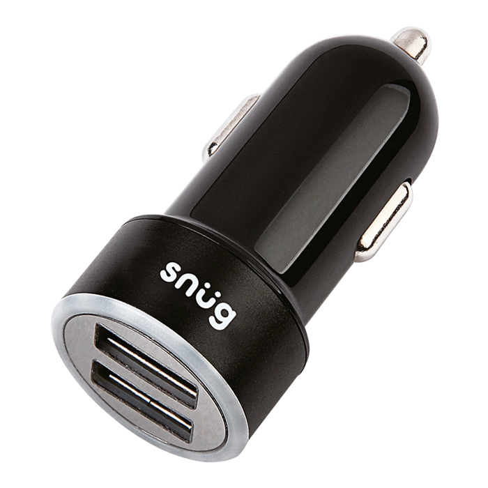 Snug Car Charger With Type C Cable - Black