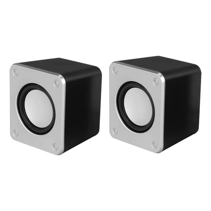 Compact Desktop Speakers - Silver