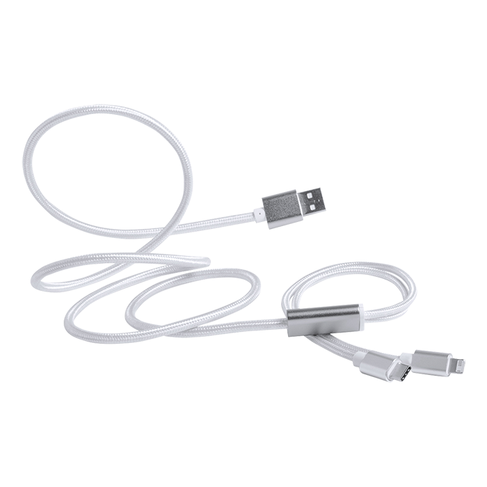 Britian Charger Cable - Silver