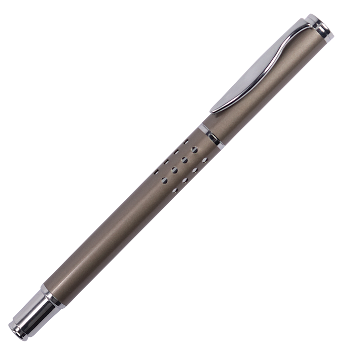 Wavy Clip Brass Rollerball Pen - Gunmetal