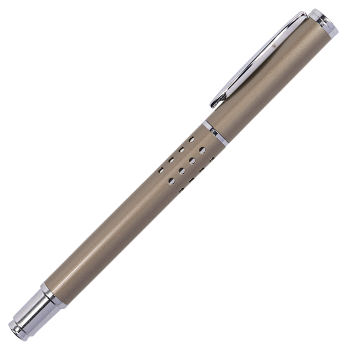 Wavy Clip Brass Rollerball Pen - Satin Nickel