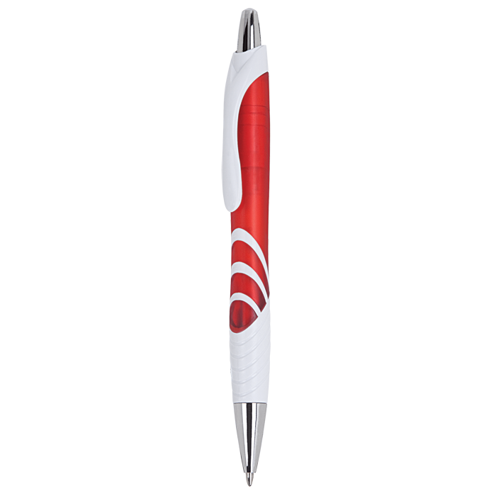 Colour Curve Design Ballpoint Pen - Red