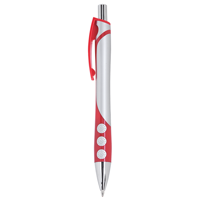 Dotted Grip Ballpoint Pen - Red