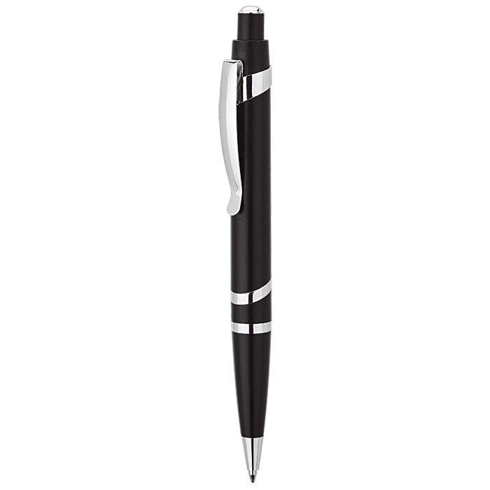 Spiral Metallic Ballpoint Pen - Black