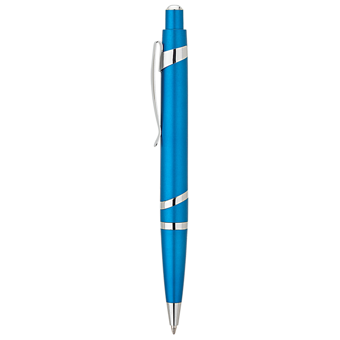 Spiral Metallic Ballpoint Pen - Blue