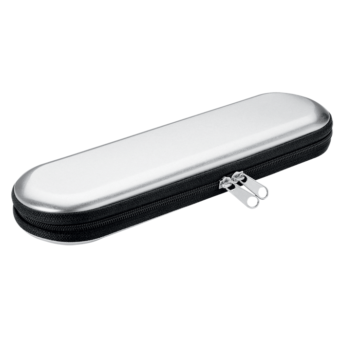 Tin Box with Zipper - Silver