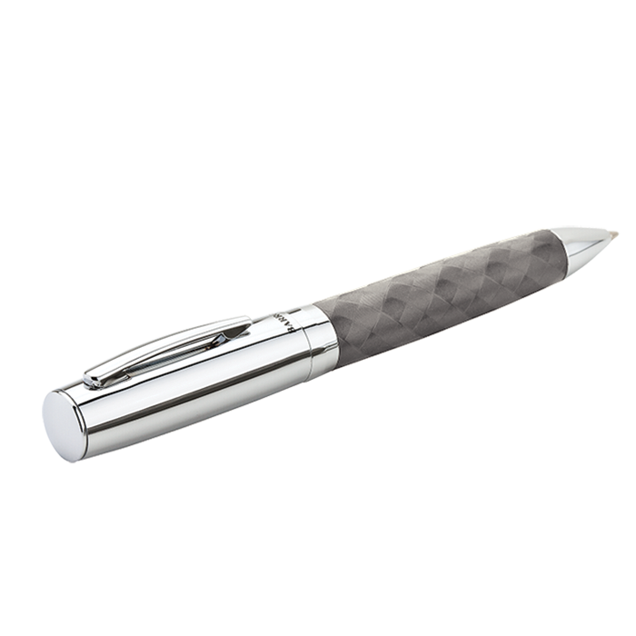 Brass Twist Ballpoint Pen - Grey