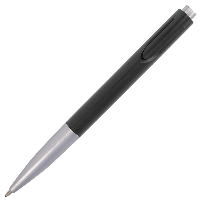 Recessed Clip Ballpoint Pen - Black