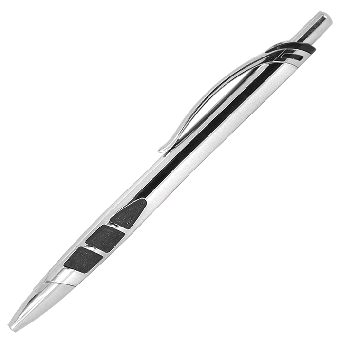 Futuristic Metallic Ballpoint Pen - Silver