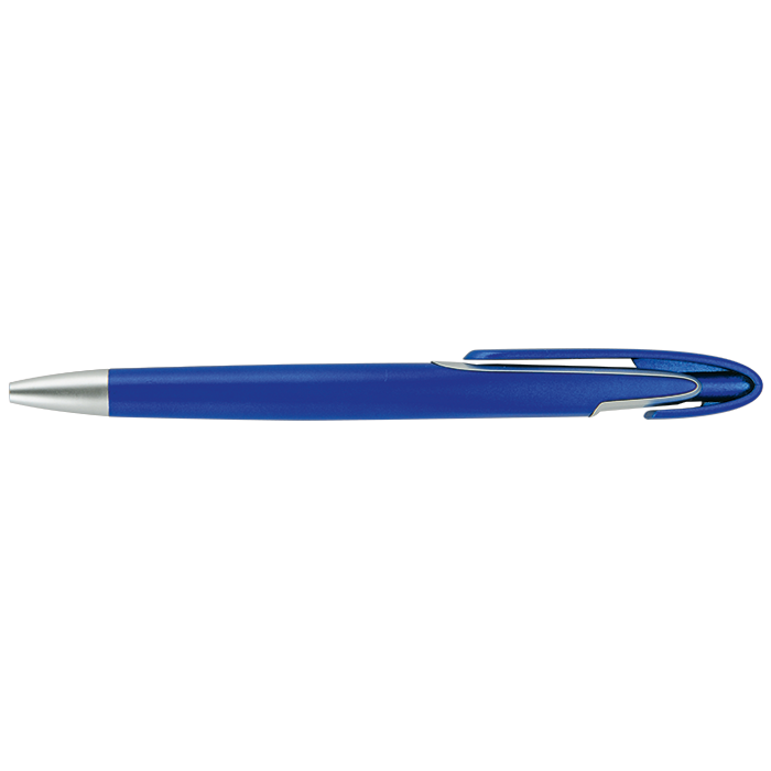 Rounded Clip Ballpoint Pen - Blue