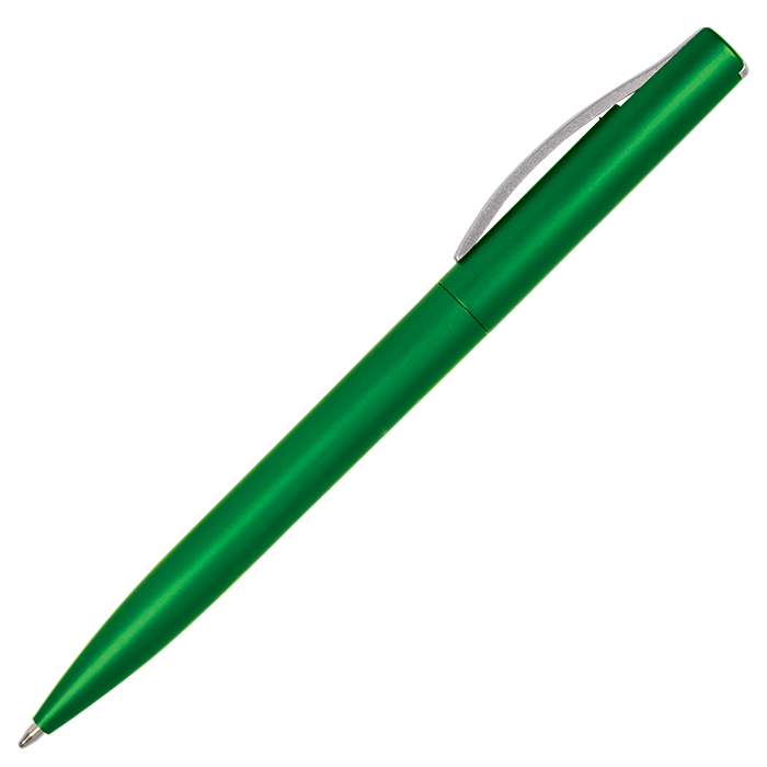 Silver Clip Metallic Ballpoint Pen - Green