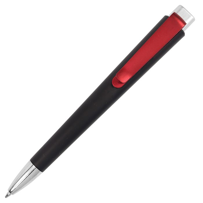 Metallic Clip Ballpoint Pen - Red