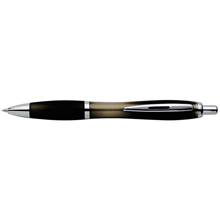 Curved Design Ballpoint Black Ink Pen - Black