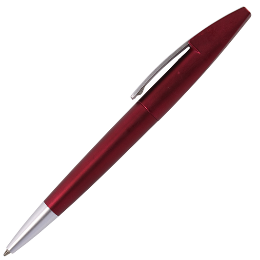 Silver Square Clip Ballpoint Pen